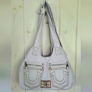 True Religion Horseshoe Stitch Cotton Denim Crossbody Bag